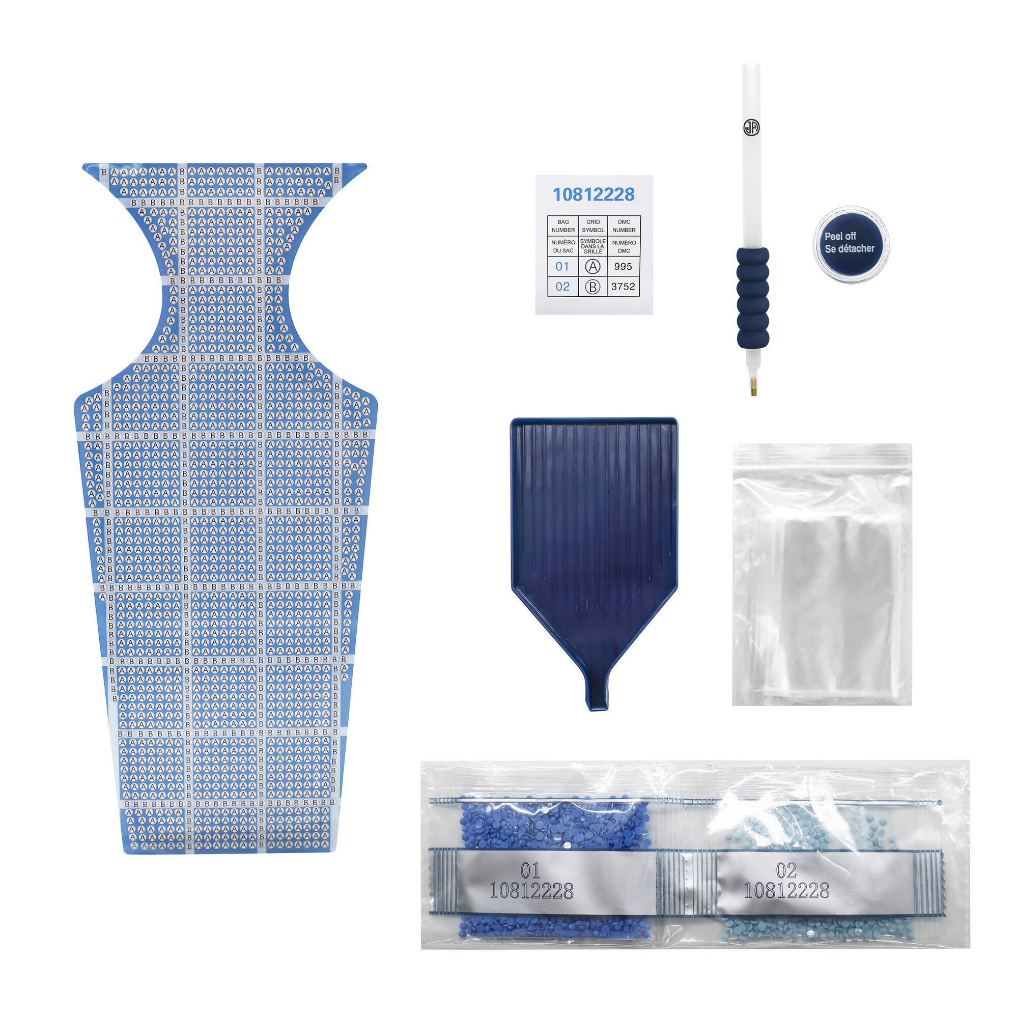Jonathan Adler x Michaels Blue Tile Diamond Art Vase Kit